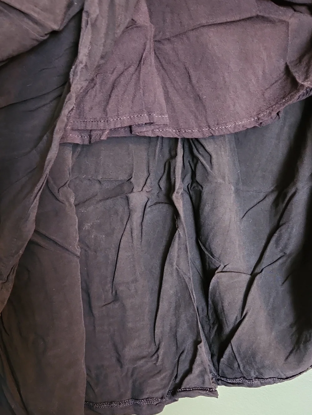 Black Button-Front Women’s Skirt - Picture 6 of 7